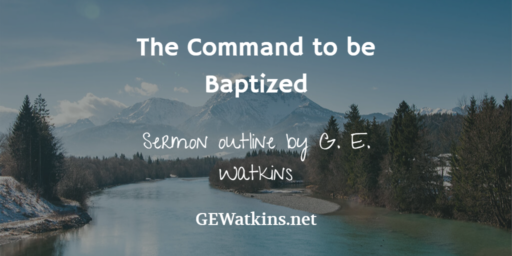 baptism sermon outline