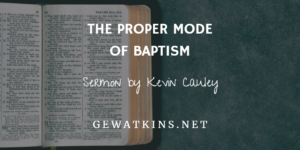 Modes of Baptism