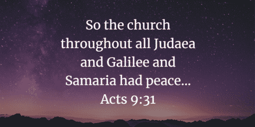acts 9:31 peace sermon